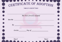 Amazing Cat Adoption Certificate Templates