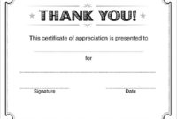 Amazing Certificate Of Appreciation Template Free Printable