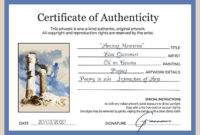Amazing Certificate Of Authenticity Templates