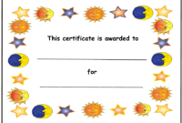 Amazing Children&amp;#039;S Certificate Template
