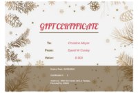 Amazing Custom Gift Certificate Template