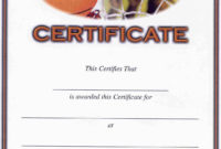 Amazing Download 7 Basketball Participation Certificate Editable Templates
