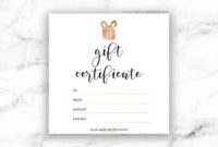 Amazing Editable Fitness Gift Certificate Templates