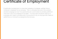 Amazing Employee Certificate Of Service Template