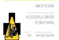 Amazing Forklift Certification Template