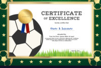 Amazing Free Certificate Of Excellence Template