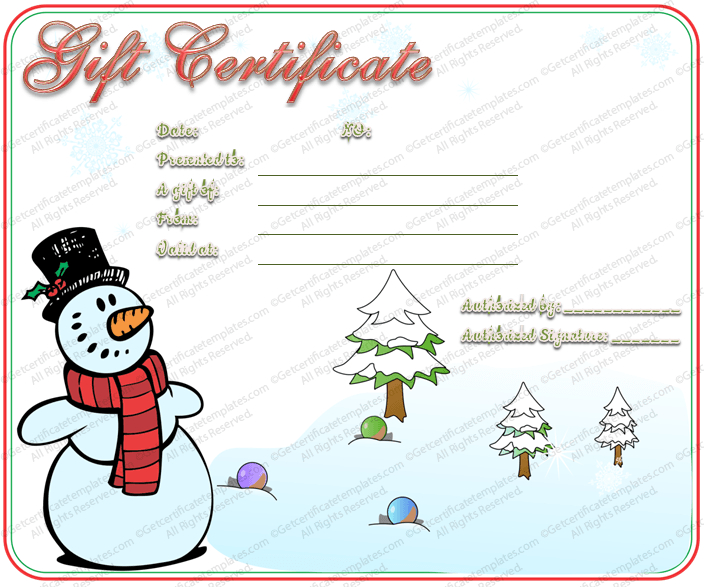 Amazing Free Christmas Gift Certificate Templates