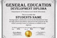 Amazing Ged Certificate Template