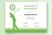 Amazing Golf Certificate Template Free