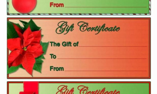 Amazing Homemade Gift Certificate Template