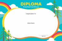 Amazing Kindergarten Graduation Certificate Printable