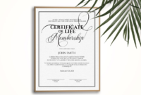 Amazing Life Membership Certificate Templates