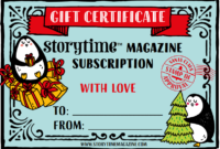 Amazing Magazine Subscription Gift Certificate Template