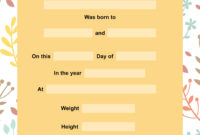 Amazing Official Birth Certificate Template