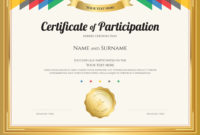 Amazing Participation Certificate Templates Free Download