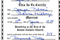 Amazing Roman Catholic Baptism Certificate Template