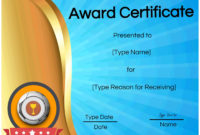 Amazing Soccer Award Certificate Template