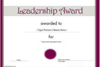 Amazing Student Leadership Certificate Template