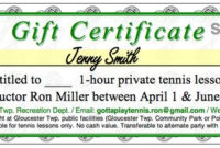 Amazing Tennis Tournament Certificate Templates
