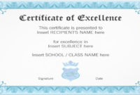 Awesome Academic Excellence Certificate