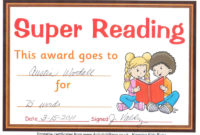 Awesome Accelerated Reader Certificate Template Free