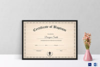 Awesome Baptism Certificate Template Word Free