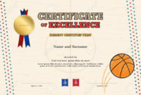 Awesome Basketball Achievement Certificate Templates