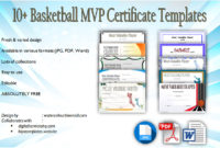 Awesome Basketball Mvp Certificate Template
