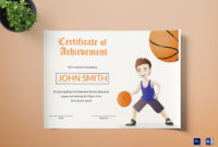 Awesome Basketball Participation Certificate Template