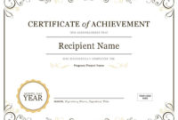 Awesome Blank Award Certificate Templates Word