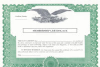 Awesome Blank Share Certificate Template Free