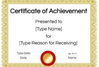 Awesome Certificate Of Accomplishment Template Free