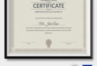 Awesome Certificate Of Authenticity Free Template