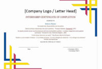 Awesome Certificate Of Completion Free Template Word