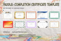 Awesome Certificate Of Completion Templates Editable