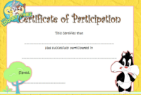 Awesome Certificate Of Participation Template Doc
