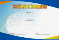 Awesome Certificate Of Recognition Template Word