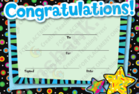Awesome Congratulations Certificate Template