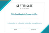 Awesome Downloadable Certificate Of Recognition Templates