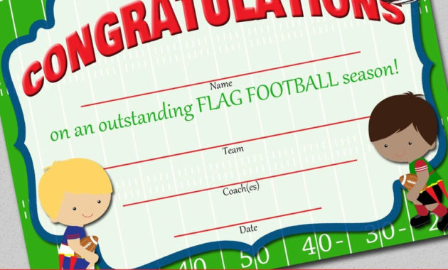 Awesome Football Certificate Template