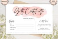 Awesome Free Editable Wedding Gift Certificate Template