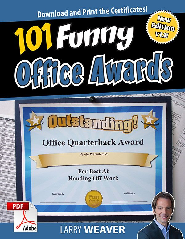 Awesome Funny Certificates For Employees Templates