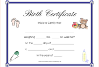 Awesome Girl Birth Certificate Template