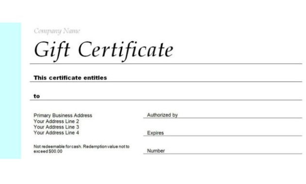 Awesome Homemade Gift Certificate Template