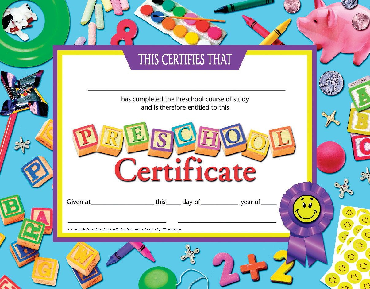 Awesome Kindergarten Certificate Of Completion Free