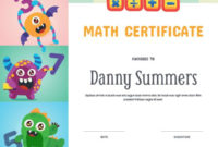 Awesome Math Certificate Template
