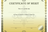 Awesome Merit Award Certificate Templates