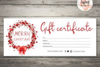 Awesome Merry Christmas Gift Certificate Templates