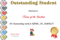 Awesome Outstanding Student Leadership Certificate Template Free