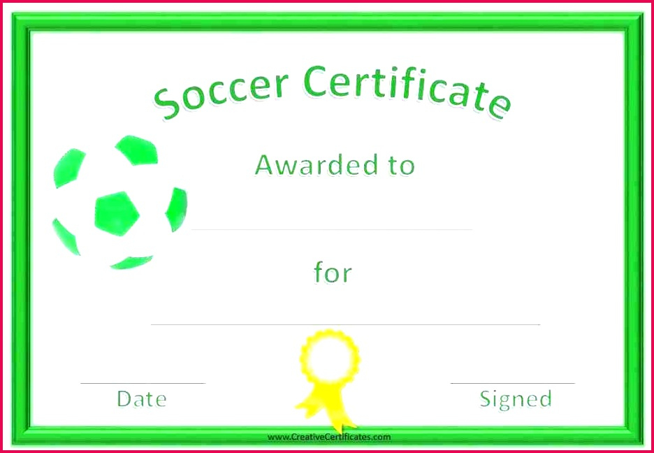 Awesome Soccer Mvp Certificate Template